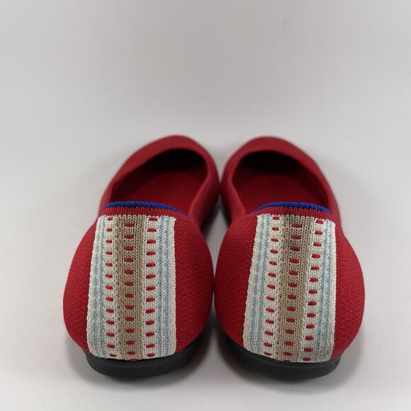 Rothy’s The Flats Round Toe Ballet Flat Shoes Women's Size 6.5 Scooter Red - Picture 4 of 9